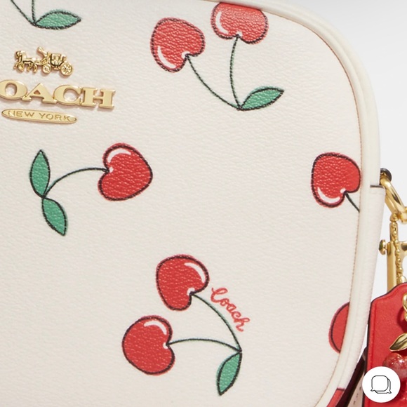 Jamie Camera Bag With Heart Cherry Print - Picture 5 of 5